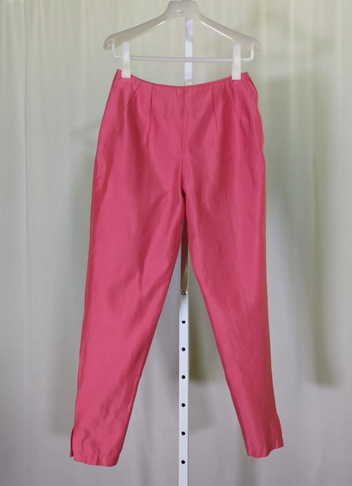 Pantalones Emilio Pucci Vintage Alta Costura Años 60 70 Mod Archivo Rosa Seda Italia Foto 1 de 4