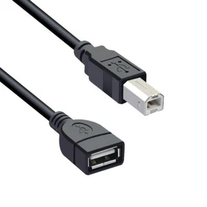 USB 2.0 Female to USB-B Male Data Cable For Printer Scanner Hard Disk - 50cm  - Afbeelding 1 van 12