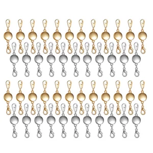 48xMagnetic Lobster Clasps Jewelry Necklace Converter Extender Hook Closures - Picture 1 of 8