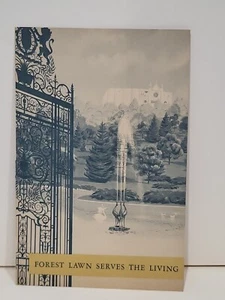 1957 Forest Lawn Memorial Park Hollywood Hills libretto fontana - Foto 1 di 6