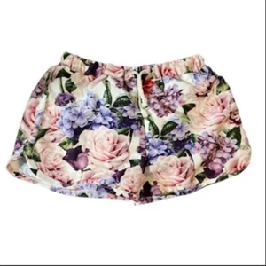 Romey Loves Lulu Shorts Kid 6 Pink Pull On Elastic Waist Floral School Preppy - Picture 1 of 9