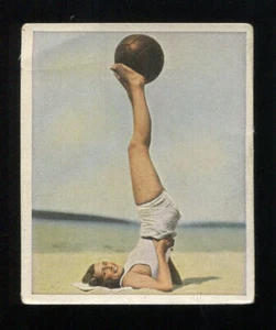 1935 Jasmatzi Deutscher Sport 282 German Pin-Up Girl Working out at the Beach - Picture 1 of 2