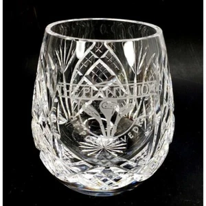 The Plantation at Ponte Vedra Cut Crystal Tumbler Signed STC 3.75" Tall - Picture 1 of 11