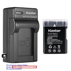 Kastar Battery Wall Charger for Nikon EN-EL14 MH-24 & Nikon D5100 DSLR Camera - Picture 1 of 12
