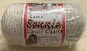 Bonnie Macrame Craft Cord 6mmX100yd-Lamb's Wool - Picture 1 of 3