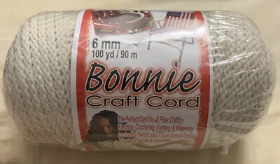 Bonnie Macrame Craft Cord 6mmX100yd-Lamb's Wool - Image 1 of 3