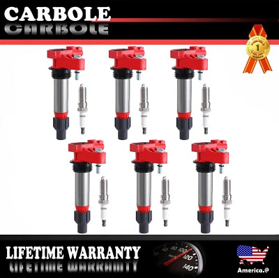 6 Pack Ignition Coils and Iridium Spark Plugs UF569 & 41-109 for Chevy 3.0L 3.6L - Image 1 of 4