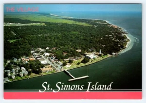 Aerial View St. Simons Island Georgia Vintage 4x6 Postcard Unused 5DB-4 - Picture 1 of 2