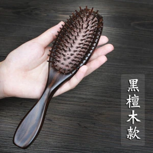 Natural Ebony Wood Massage Comb Antistatic Household Air Cushion Massage Brush - Picture 1 of 5