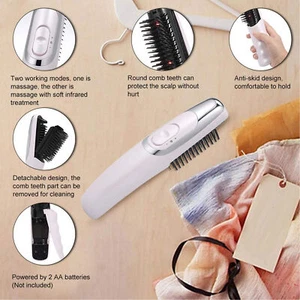 Cepillo de masaje peine masaje eléctrico anti pérdida de cabello crecimiento del cabello cuero cabelludo masaje BX5 - Imagen 1 de 17