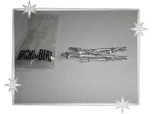 Broche Fantaisie Métal Argenté Branches Biche de Bere Neuve - Foto 1 di 3