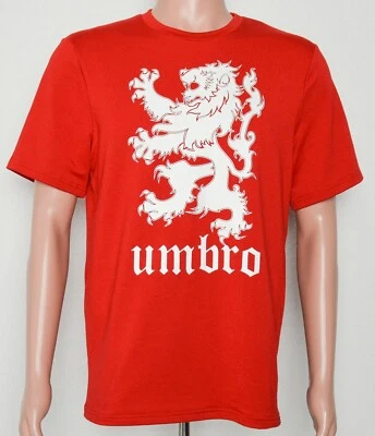 Umbro #8271 NUEVA Camiseta León Manga Corta Roja y Blanca Para Hombre Foto 1 de 2