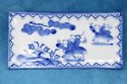 Antique Chinese Underglaze Blue White Children Clouds Porcelain Brush Rest, Tray