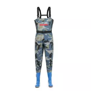 Women‘s Young Girl's Waterproof Chest Waders PVC Working Overalls Farming Pants - Picture 1 of 9