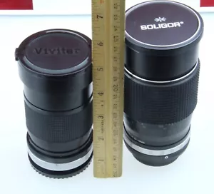 Two lenses w/ FD mount to fit Canon 35mm film cameras- 200mm tele, 28-85 zoom - Picture 1 of 10
