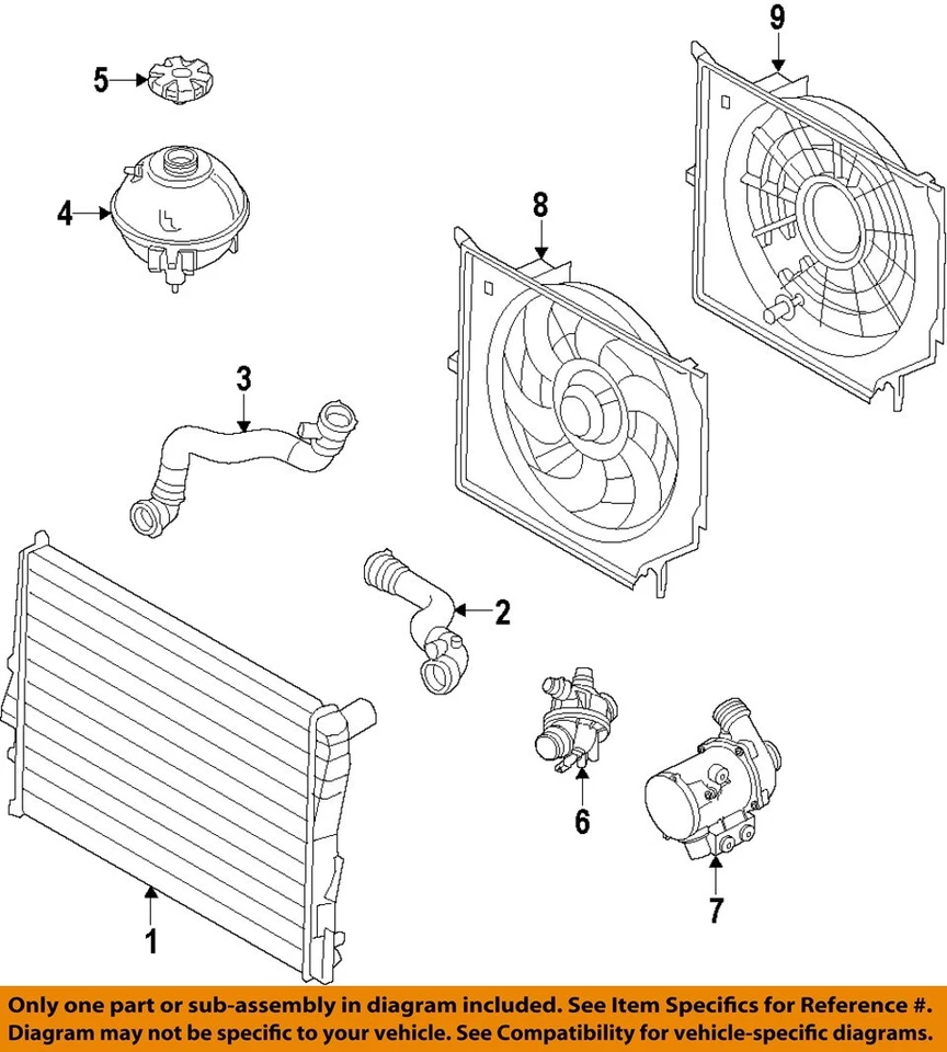 Componentes del radiador de refrigeración BMW OEM 13-18 X3,X4 - manguera inferior 17127639213 Foto 1 de 1