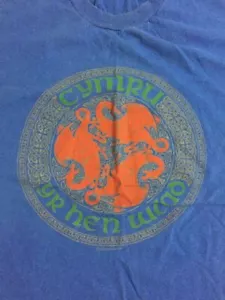 Fit M Tag L Vintage T-Shirt Wales Dragon Cymru Celtic Design Made in Ireland - Bild 1 von 9