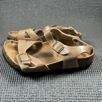 Sandalias Birkenstock Rio Niños Talla 28 Dorado Magic Galaxy Cuero Cordones Informales Foto 1 de 4