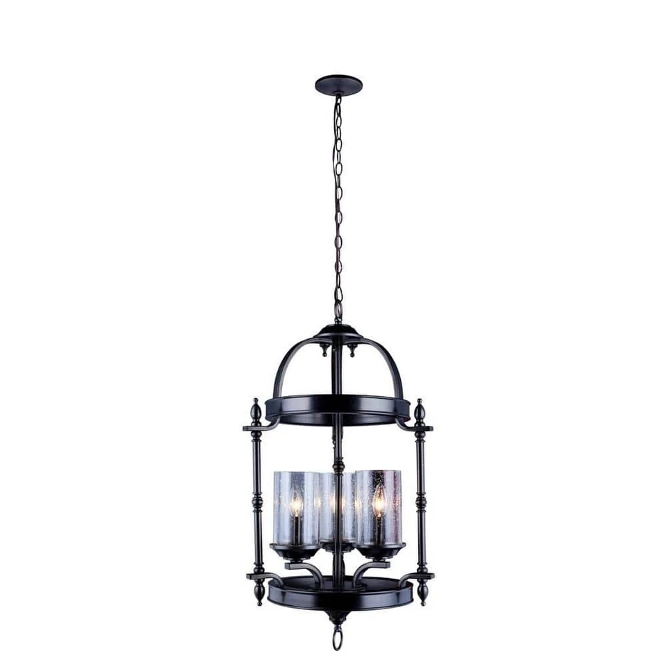 Tresor Collection 3-Light Antiqued Pewter Pendant by World Imports - Image 1 of 1