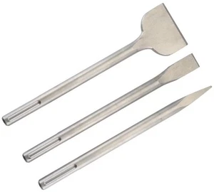 MAKITA 300mm 3pce SDS MAX ROTARY CHISEL, BULL POINT & SCALING CHISEL BIT SET - Picture 1 of 1