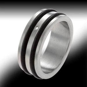 New Vero Vicenza Vomo Double Ringed Band - Size 7.5 - Picture 1 of 1