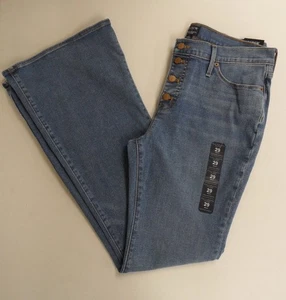J.CREW Full Length FLARE JEANS Stretch Denim BUTTON FLY Women's Size 29 NWT $118 - Picture 1 of 7