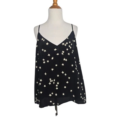 Equipment Femme Layla Camisola de Seda Negra Estampado de Estrellas Ligera Mujer XXL Foto 1 de 4