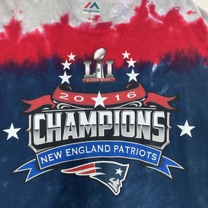 New England Patriots Herren XL T-Shirt Batik 2016 Super Bowl Champions Football - Bild 1 von 10