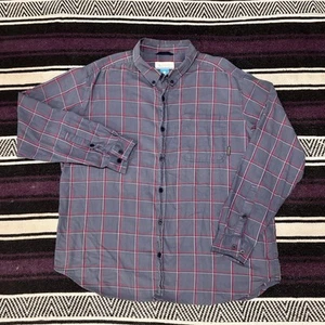 Columbia Herren Langarm Button Down Karo Flanell Hemd Gr. XL Blau - Bild 1 von 5