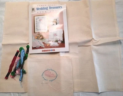 48" x 19" AIDA Cloth 18 ct Ivory & Nanci Rossi Wedding Treasures Booklet 113 - Image 1 of 4