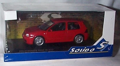SOLIDO 1/43 DIECAST 2003 VW Golf IV R32 4Motion AWD in Tornado Red  S4313604 - Image 1 of 2