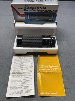 Focal MC AF Zoom Macro One Touch Zoom Lens -  75-300mm f4.5-5.6 - Image 1 of 4