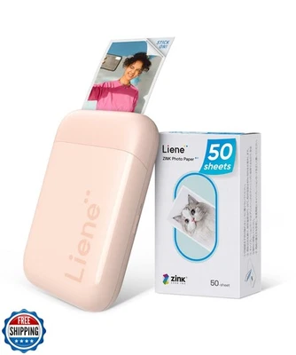 Liene Photo Printer, 2x3 Mini Instant Portable Color Mono Picture Printer w/  - Image 1 of 4