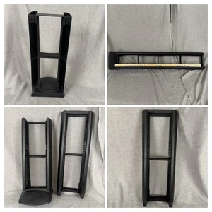 Fellowes 75 Disc CD Rack MCM Tower Freestanding Blk Holder 40" Double CDs Fit - Picture 1 of 10