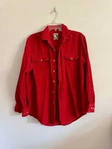 Camisa vintage de pana roja con botones de los Apalaches Trail L - Imagen 1 de 4