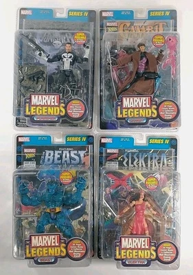 2003 Toy Biz Marvel Legends Serives IV Figures: Punisher, Gambit, Beast, Elektra - Image 1 of 4