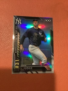 2016 Bowman #BTP-31 Aaron Judge Bowman Scouts Top 100 - Bild 1 von 3