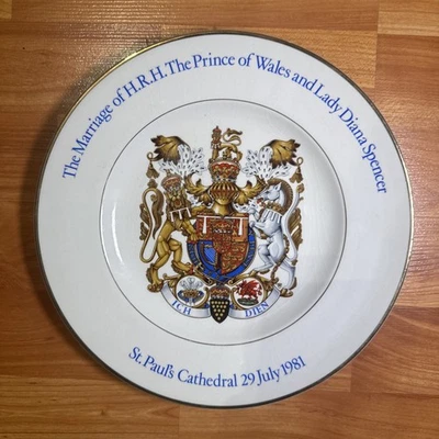 1981 WOOD AND SONS ROYAL MARRIAGE PLATE PRINCE OF WALES AND DIANA SPENCER - Image 1 of 4