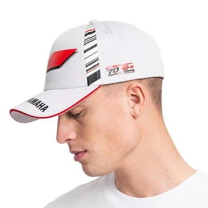 Yamaha Genuine - 70th Anniversary Adult Cap White Cotton Adjustable 5-Panel Hat - Picture 1 of 2