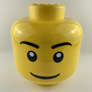 Large 2 Tier LEGO Storage Head Extra Large Boy Smile Face - Picture 1 of 12