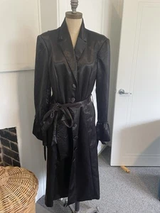 Charlie Brown Black Trench Coat Size 16 - New With Tags. - Picture 1 of 13