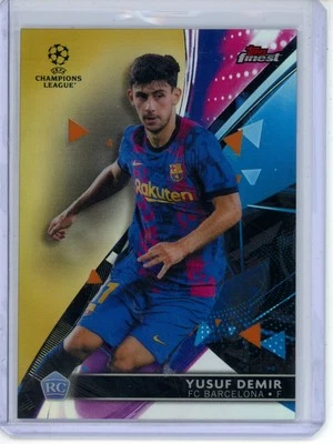 2021 Topps Finest UEFA Champions League Yusuf Demir /50 Gold #98 - Image 1 of 2