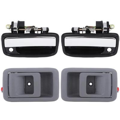 For TOYOTA TACOMA 4x Inside + Outside Front+LH+RH Gray & Black Door Handles - Изображение 1 из 4