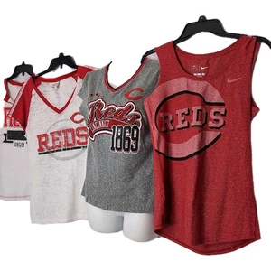 Cincinnati REDS MLB Camisetas Tanque Mujer Lote de 4 Medianas Nike Rojo Gris Blanco - Imagen 1 de 18