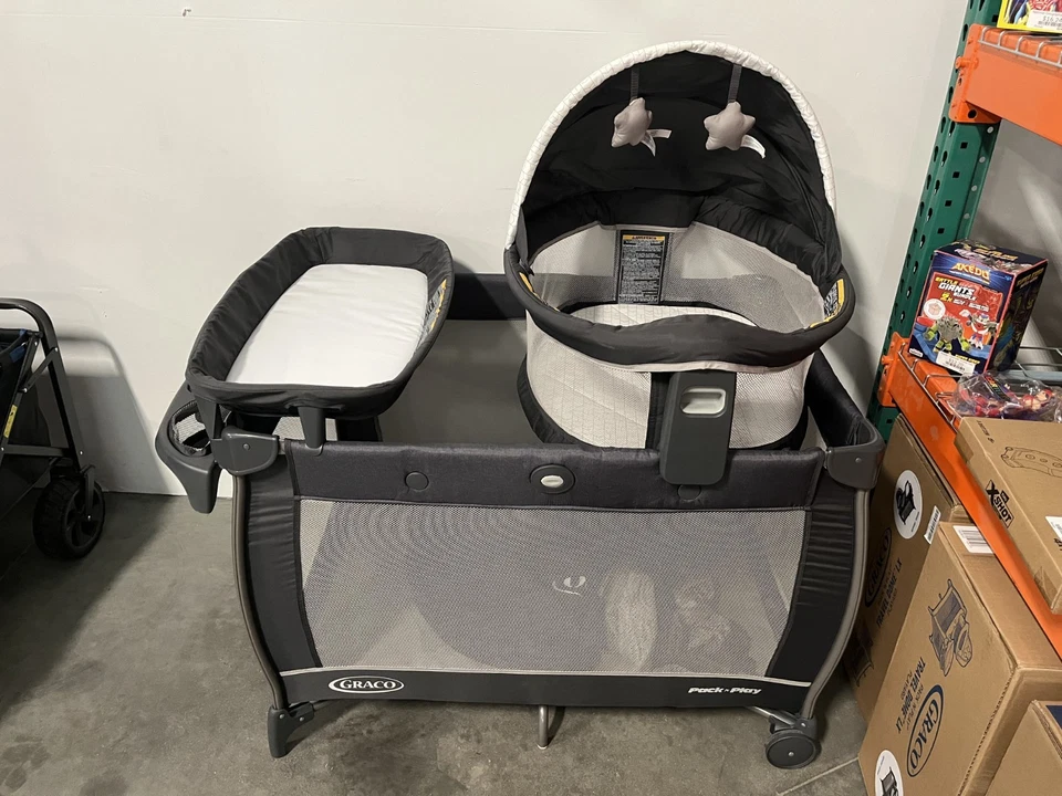 Graco Pack n Play Dome LX Playard with Baby Bassinet, Lightweight Portable Crib - Image 1 of 4