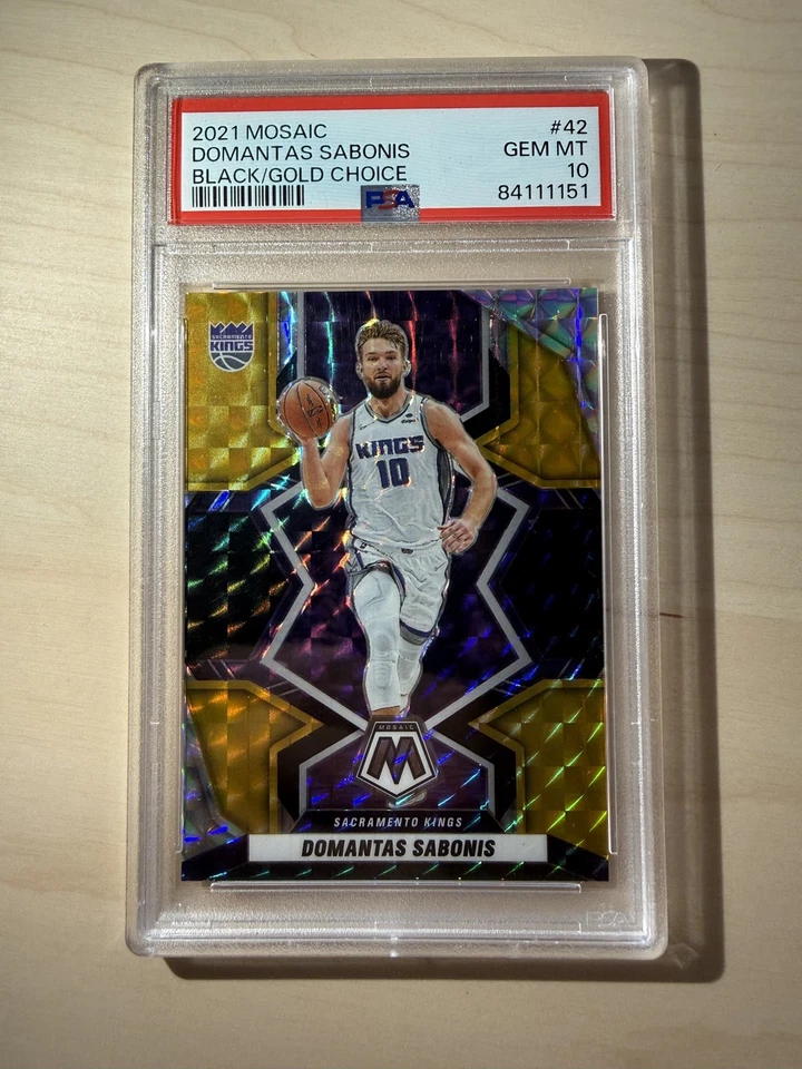 2021 Panini Mosaic Domantas Sabonis Black Gold Prizm 1st on print /8 🔥 SSP - Image 1 of 3