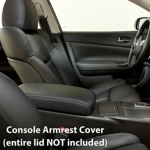 Black Armrest Cover Skin Console Trim Lid Fit for Nissan Maxima 2009-2014 - Picture 1 of 4