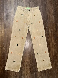 Castaway Nantucket Tan Corduroy Thanksgiving Pants Turkey Hunt Pattern Child 8 - Picture 1 of 9