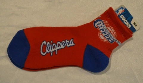 Los Angeles Clippers Retro Socks 1 Pair Adult Unisex Women's 6-11 Men's 5-10 NWT Cover
