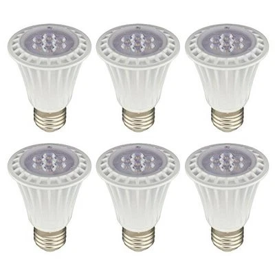 Dimmable 6-Pack PAR20 8W Spot LED Light Bulb 30° or 120° Interchangeable Lens  - Image 1 of 4